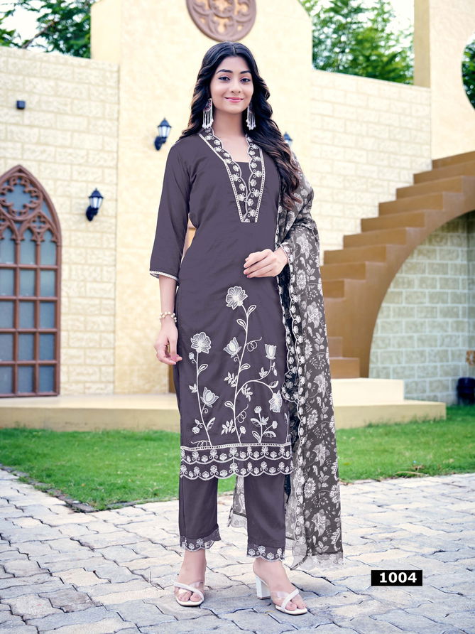 Kajal By Parra Silk Embroidery Kurti With Bottom Dupatta Wholesale Shop In Surat